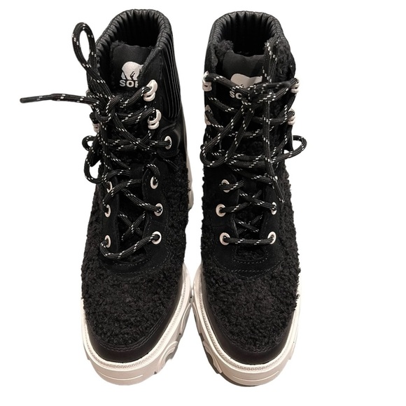 NEW Sorel Brex Heel Cozy Lace Block Heel Waterproof Bootie size 7 - Picture 3 of 10